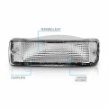 Amerilite For 1988-1995 Toyota Pickup 4runner Clear Replacement Bumper Lights Assembly Set Passenger And Driver Side