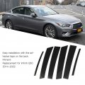 B Pillar Ing Trim 6 Pcs Carbon Fiber Panel Decor For Q50 2014a 2022 Rhombus Design