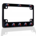 Fastasticdeals Metal Insert Bike License Plate Frame Armadillo Texas Flag Weatherproof Motorcycle Accessories Black 4 Holes 