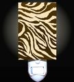 Brown And Champagne Jagged Zebra Decorative Night Light 