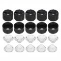 Uxcell 10 Pcs 20mm Led Lens 45 Degree With Black Holder For 1w 3w High Power Light