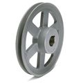 3 4 In Fixed Bore 1 Groove V Belt Pulley 95 Od Bk5234 Cast Iron Grey 5060 Max Rpm With Set Screw 