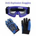 Tcmt Dot Youth Kids Motocross Offroad Street Helmet Blue Skull Motorcycle Dirt Bike Atv Goggles Gloves L