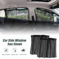 Uxcell Car Side Window Curtain Mesh Sun Shade Black Pair