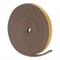 Weather Stripping 2pcs 18ft X 3 8 W 1 4 T Self Adhesive Foam Seal Strip D Shaped Insulation Tape For Door Window Brown 