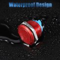 Uxcell 22 Mm Momentary Push Button Switch Aluminum Alloy Round Start Spst 1no Ac 250v Red