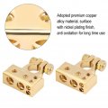 Battery Terminal Connectors 0 2 4 8 Awg Gauge Positive Negative Car With Spacer Shims I Pairi Gold