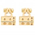 Battery Terminal Connectors 0 2 4 8 Awg Gauge Positive Negative Car With Spacer Shims I Pairi Gold