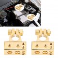 Battery Terminal Connectors 0 2 4 8 Awg Gauge Positive Negative Car With Spacer Shims I Pairi Gold
