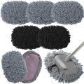 Tallew 5 Pcs Car Wash Mitt Kit Clean Brush Not Included Microfiber Detail Cleaning Tools Truck Washing Chenille Scratch Free