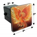 Phoenix Rising From The Flames Tow Trailer Hitch Cover Plug Insert