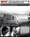 Autorder Dashboard Cover Mat For Ford E150 E250 E350 1997-2008 E450 2003-2008 Econoline Accessories Flannel Dash Sunshade Glare