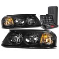 Auto Dynasty Black Housing Amber Corner Headlight Head Lamps Tool Kit For Chevy Impala 00-05
