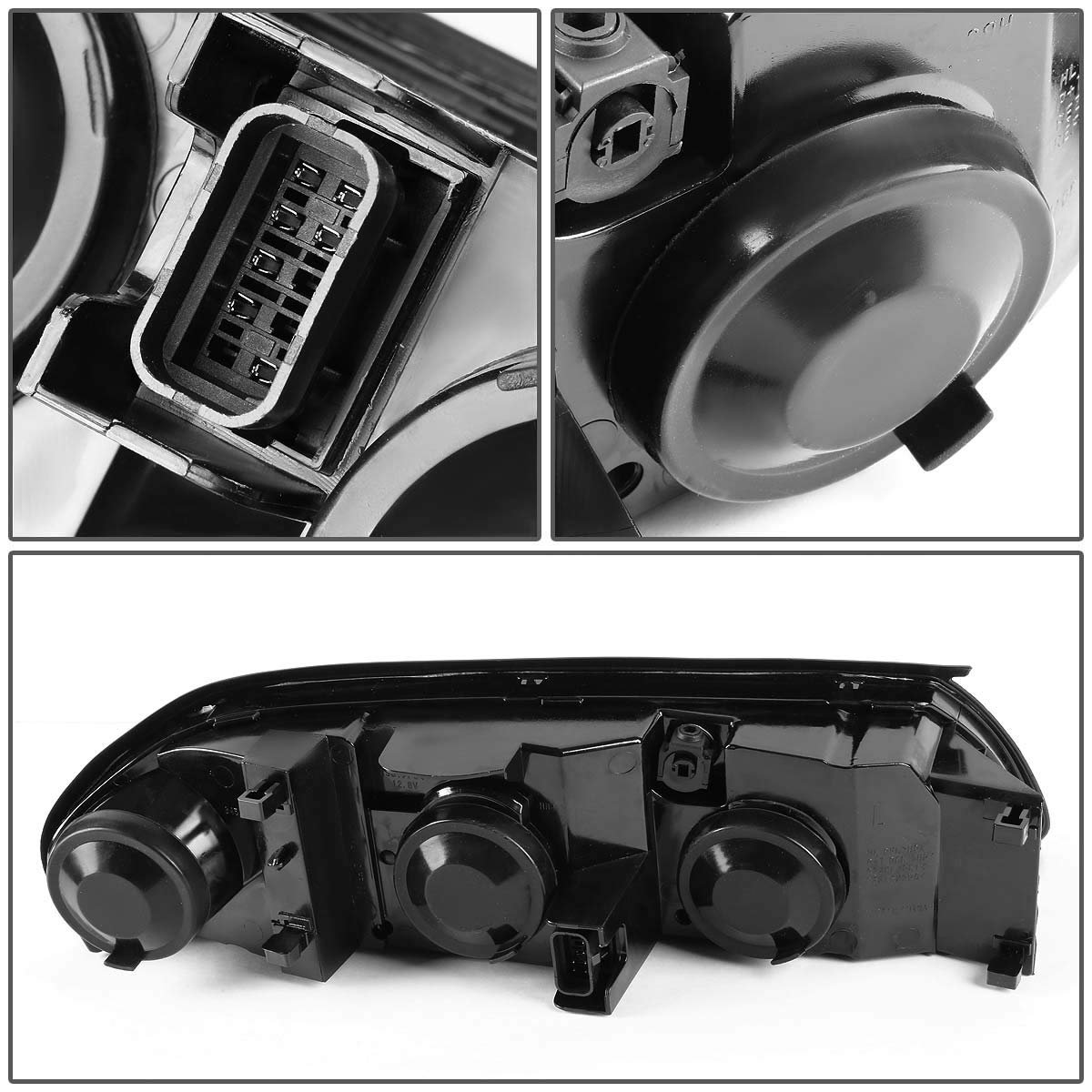 Auto Dynasty Black Housing Amber Corner Headlight Head Lamps Tool Kit For Chevy Impala 00-05
