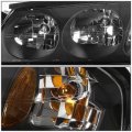 Auto Dynasty Black Housing Amber Corner Headlight Head Lamps Tool Kit For Chevy Impala 00-05