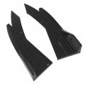 Fydun 2pcs Glossy Black Car Rear Bumper Canard Lip Side Skirt Splitter Spoiler Universal