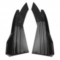 Fydun 2pcs Glossy Black Car Rear Bumper Canard Lip Side Skirt Splitter Spoiler Universal