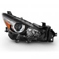 For 2017-2018 Mazda 3 Halogen Models Passenger Side Black Bezel Oe-style Projector Headlight Housing Right Headlamp Replacement 