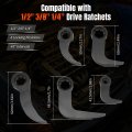 Pry Bar Wrench Adapter Head Set For Ratchets 5 Piece Crowbar Tool Tight Access Half Shaft Removal Car Repair 1 2 In 3 8 4 Drive