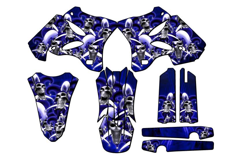 2002-2004 Yz 125 Jester Blue Senge Graphics Base Kit For Yamaha