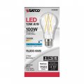 Satco 6 Pack Dimmable Led Filament Lamps S12432 High Lumens 12 5 Watt A19 Clear Medium Base 5000k 90 Cri 120 Volt For Use At