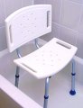 Essential Medical Supply Adjustable Tool Free Blow Molded Shower Bench With Removable Back