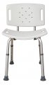 Essential Medical Supply Adjustable Tool Free Blow Molded Shower Bench With Removable Back 