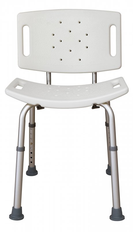 Essential Medical Supply Adjustable Tool Free Blow Molded Shower Bench With Removable Back
