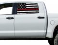 2x 21 X 23 Universal American Flag Thin Red Line Window Tint Perforated Vinyl Fits Nissan Ford Dodge Chevy Toyota Trucks 