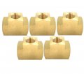 5pcs 1 8 X Npt Female Pipe Tee Fittings Brass Barstock 3-way T-fittings 