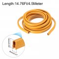 Uxcell Edge Trim Orange U Shape Protector Rubber With Steel Clips Fits 5 64 -9 14 76ft 4 5meter Length Door Guards