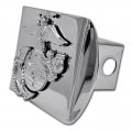 Marines Premium Silver Anchor Chrome Metal Hitch Cover