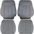 Perforated Leather Seat Covers For Ford F150 F250 F350 F450 F550 2009 To 2016 Front Driver And Passenger Bottom Top Replacement 