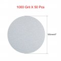 Uxcell 50 Pcs 4-inch Aluminum Oxide White Dry Hook And Loop Sanding Discs Flocking Sandpaper 1000 Grit