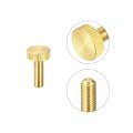 Uxcell Knurled Thumb Screws M6x20mm Flat Brass Bolts Grip Knobs Fasteners For Pc Electronic Mechanical 5pcs