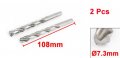 Uxcell 7 3mm Diameter Split Point 108mm Length High Speed Steel Twist Drill Bits 2pcs