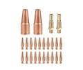 Mig Welding Gun Kit Fits Lincoln 100l Tweco Mini 1 045 11t-45 20 Tapered Tips -2 35-50 Diffusers-2 21t-37 3 8 Nozzles 045 