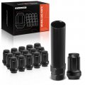 A-premium 16-pc 3 8 -24 Wheel Lug Nuts W Socket Key Compatible With Polaris Atv Models 1985-2023 Rzr 4 Xp 900 Ranger Crew 570