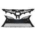 Front Upper Lower Grille Grill Glossy Black Mesh 2pcs Kit With Sensor Holes Replacement For 2018 2019 2020 Camry Se Xse
