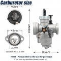 Nibbi Pe22mm Carburetor For 110cc-130cc Flange Motorcycle Engine With Carb Jets Dirt Bike Mini Yamaha Kawasaki Suzuki Apollo