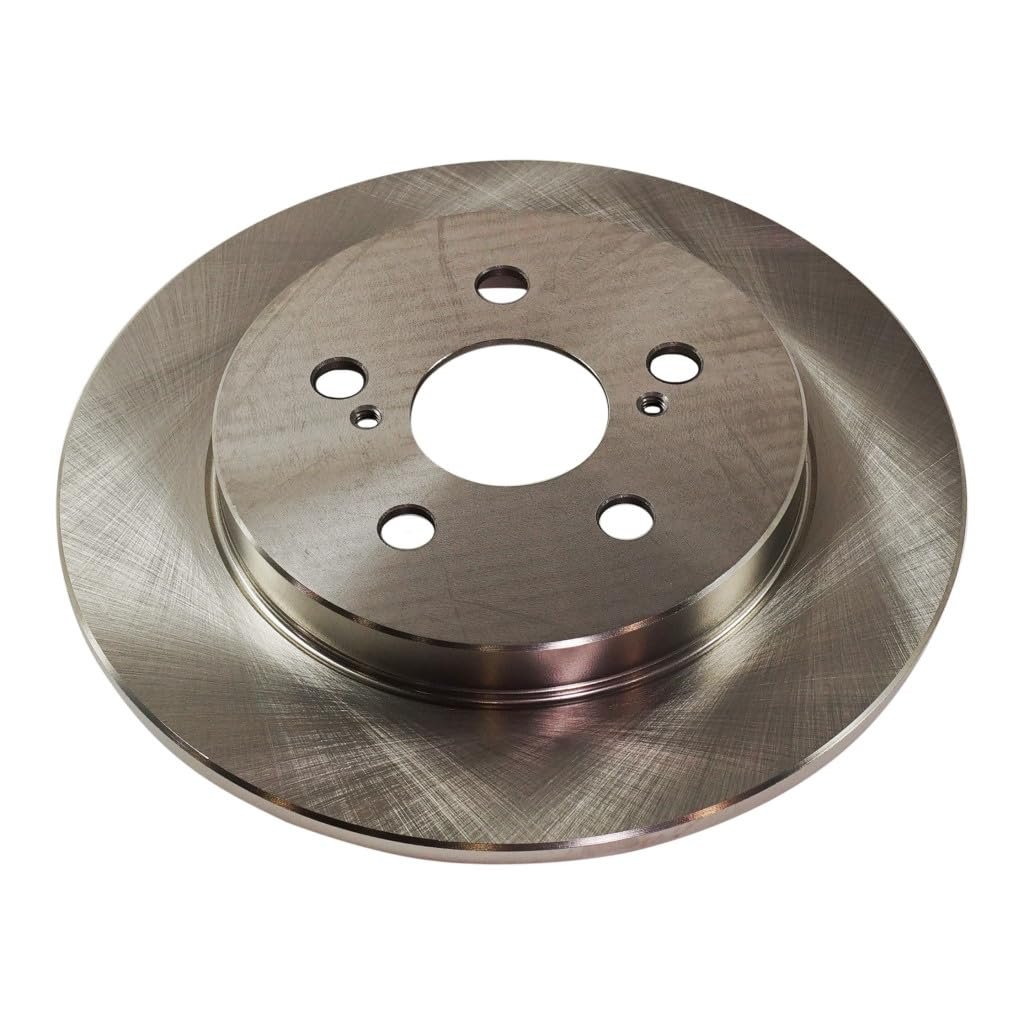 Pontiac Vibe 2009 2010 Brake Disc Driver Or Passenger Side Single Piece Rear Cast Iron Natural Finish Plain Surface Solid 5