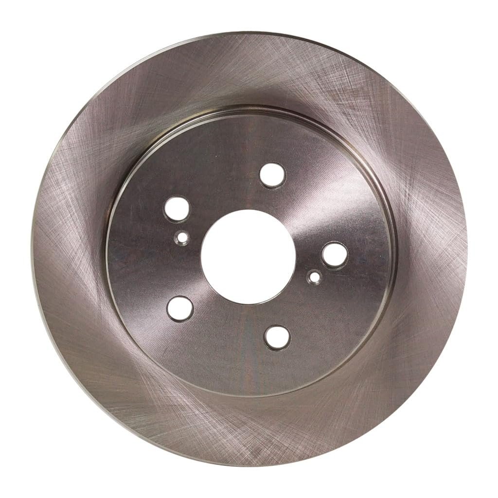 Pontiac Vibe 2009 2010 Brake Disc Driver Or Passenger Side Single Piece Rear Cast Iron Natural Finish Plain Surface Solid 5