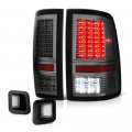 Chrome Smoke Full-led Tail Light Led License Plate Lamp Assembly Replacement Bundle For 2009-2018 Dodge Ram 1500 2500 3500 