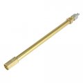 X Autohaux 4pcs 140mm 5 51 Long Brass Auto Tire Valve Extension Adaptor Air Tyre Stem Extender Inflation Stright Bore For Car