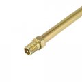 X Autohaux 4pcs 140mm 5 51 Long Brass Auto Tire Valve Extension Adaptor Air Tyre Stem Extender Inflation Stright Bore For Car