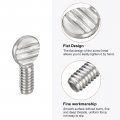 Uxcell 1 4-20 X 2 Thumb Screws 5pcs 304 Stainless Steel Fully Thread Galvanized Finger Tight Racket Screw