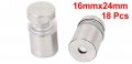 Uxcell 16mmx24mm Stainless Steel Advertise Glass Standoff Pin Fixing Mount Bolt 18pcs