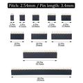 Glarks 80pcs 2 54mm Straight Double Row Female Pin Header Socket Connector Strip Assortment Kit For Arduino Prototype 