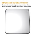 Heated Rearview Side Mirror Glass Replacement With Backing Plate For Jeep Wrangler Jk 2011 To 2018 Left And Right Pair 7 48 In