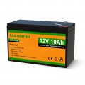 Eco-worthy 12v 10ah Lithium Lifepo4 Deep Cycle Battery With 3000 Cycles Built-in Bms Perfect For Kids Scooters Fishfinder 